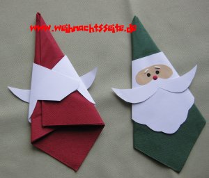 Weihnachtsmann-Serviettenhalter von hinten